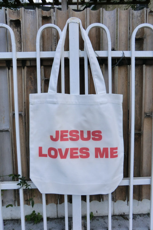 'Jesus Loves Me' Tote Bag